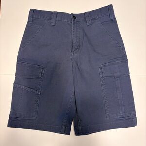 Carhartt Rugged Flex Relaxed Fit Canvas Cargo Shorts Blue Size 30